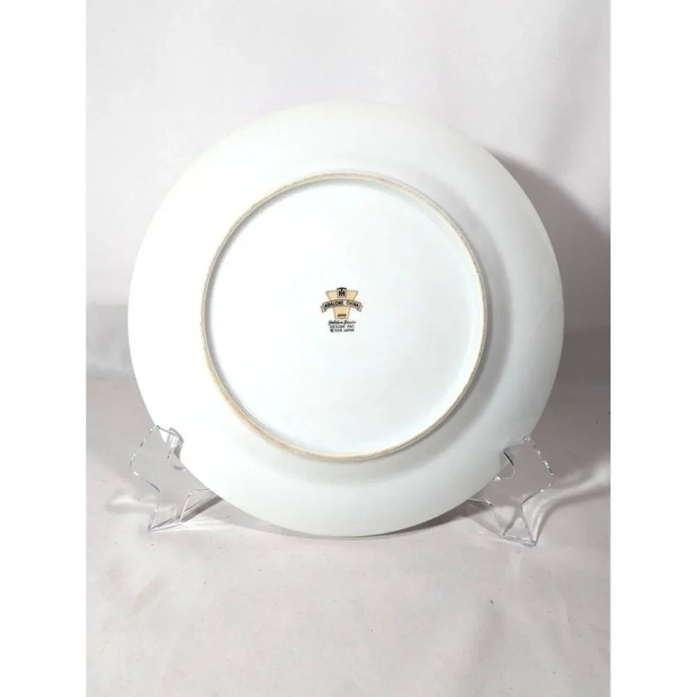 Vintage 1950's Abalone China Japan Golden Grain Dinner Plate Porcelain 10.50-in